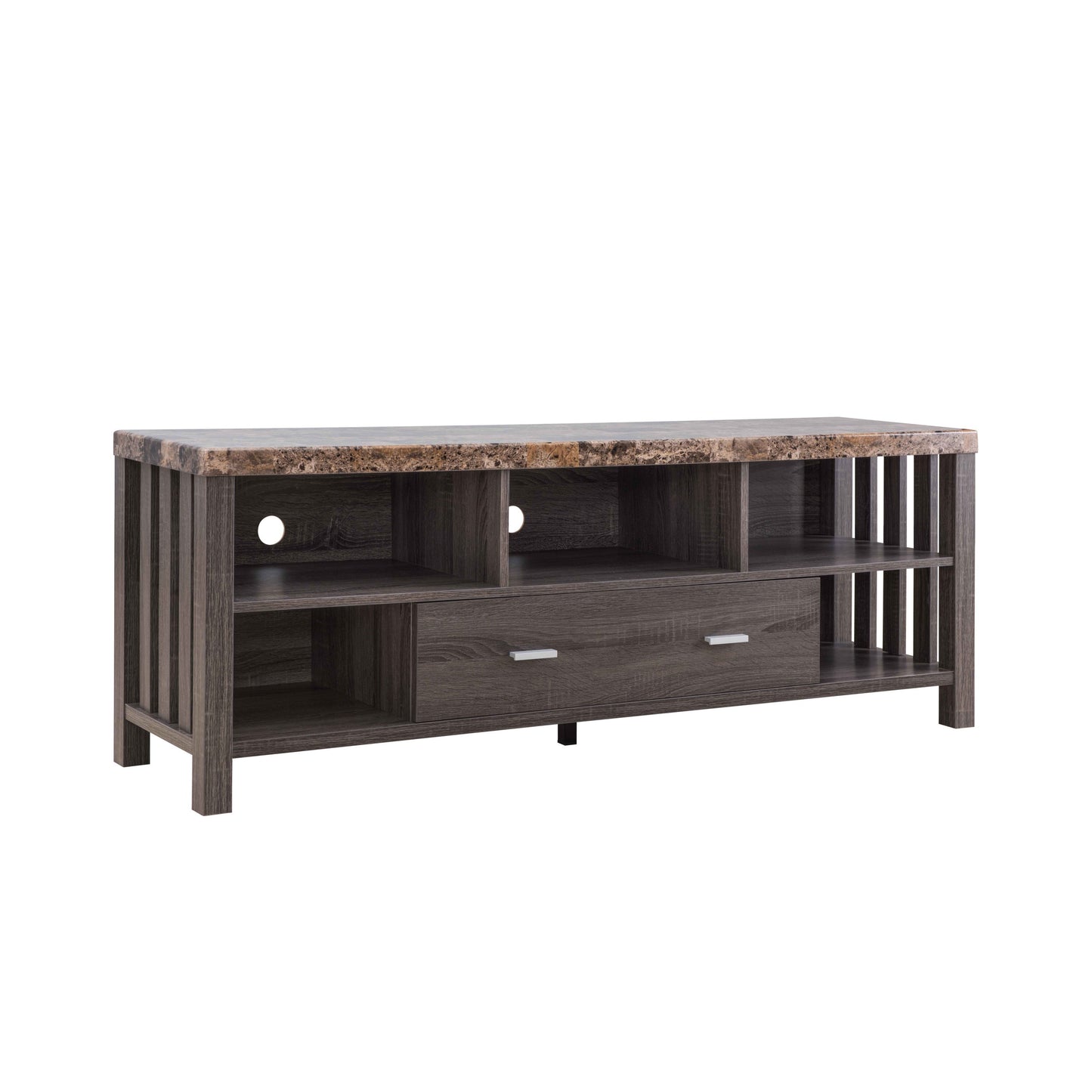 Zuzia TV Stand Faux Marble - Oak