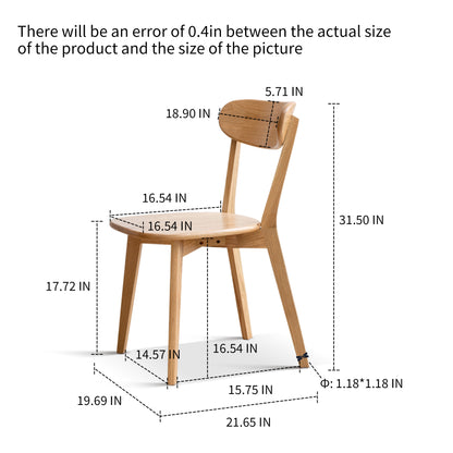 Gita Wooden Dining Chair (Set of 4) - Oak