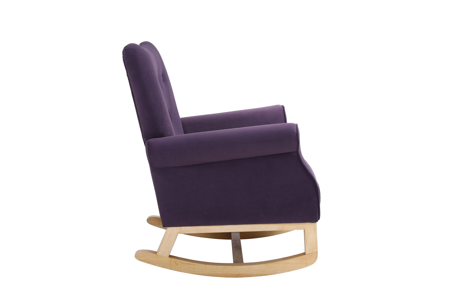 Jarvis Velvet Rocking Chair - Purple