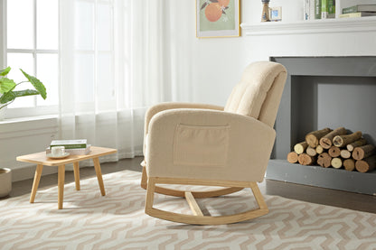 Parker II Modern Accent Rocking Chair - Beige