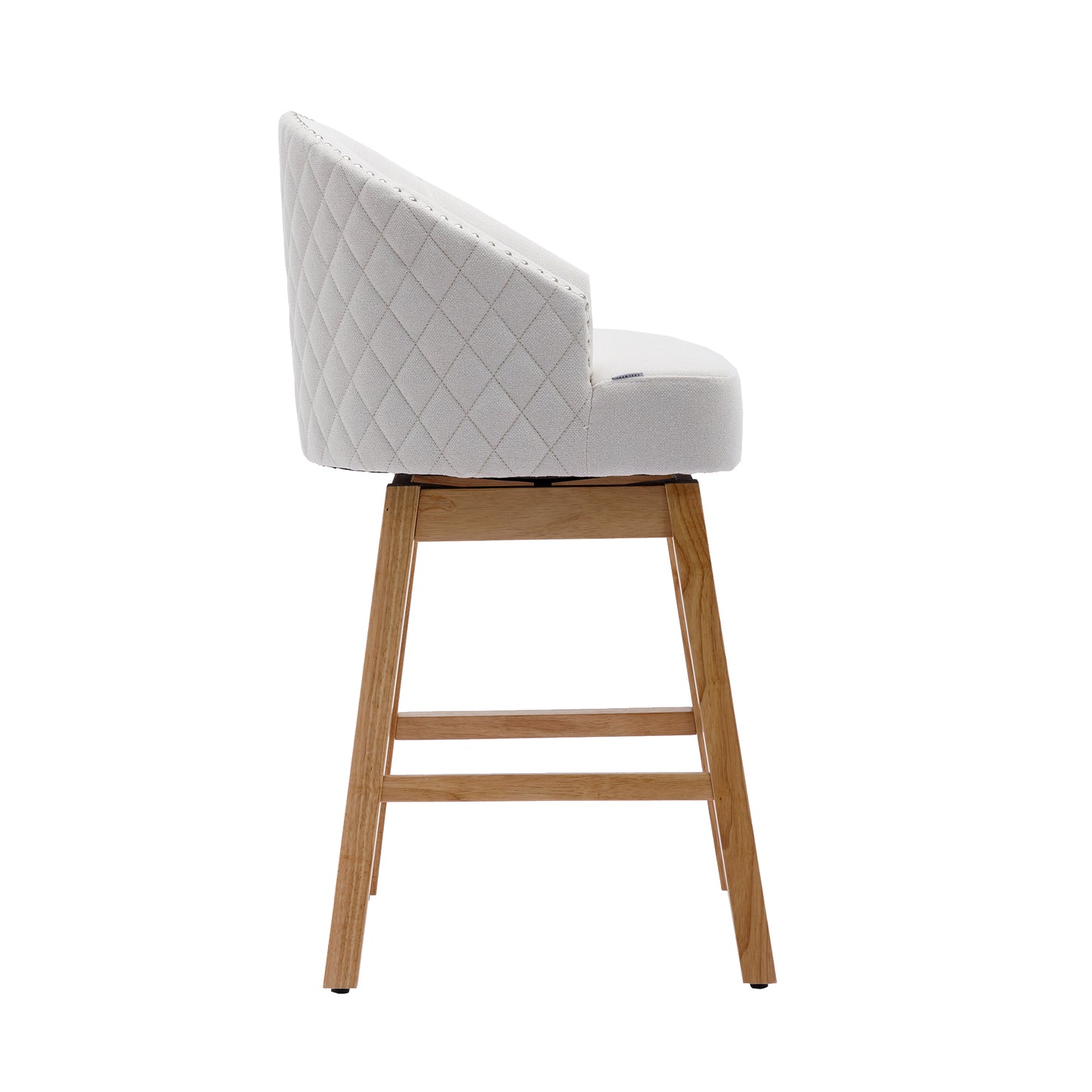 COOLMORE Bar Stools - Beige Set of 2