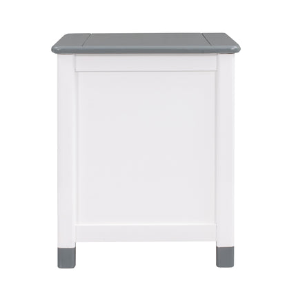 Hana Wooden Nightstand with Two Drawers - White