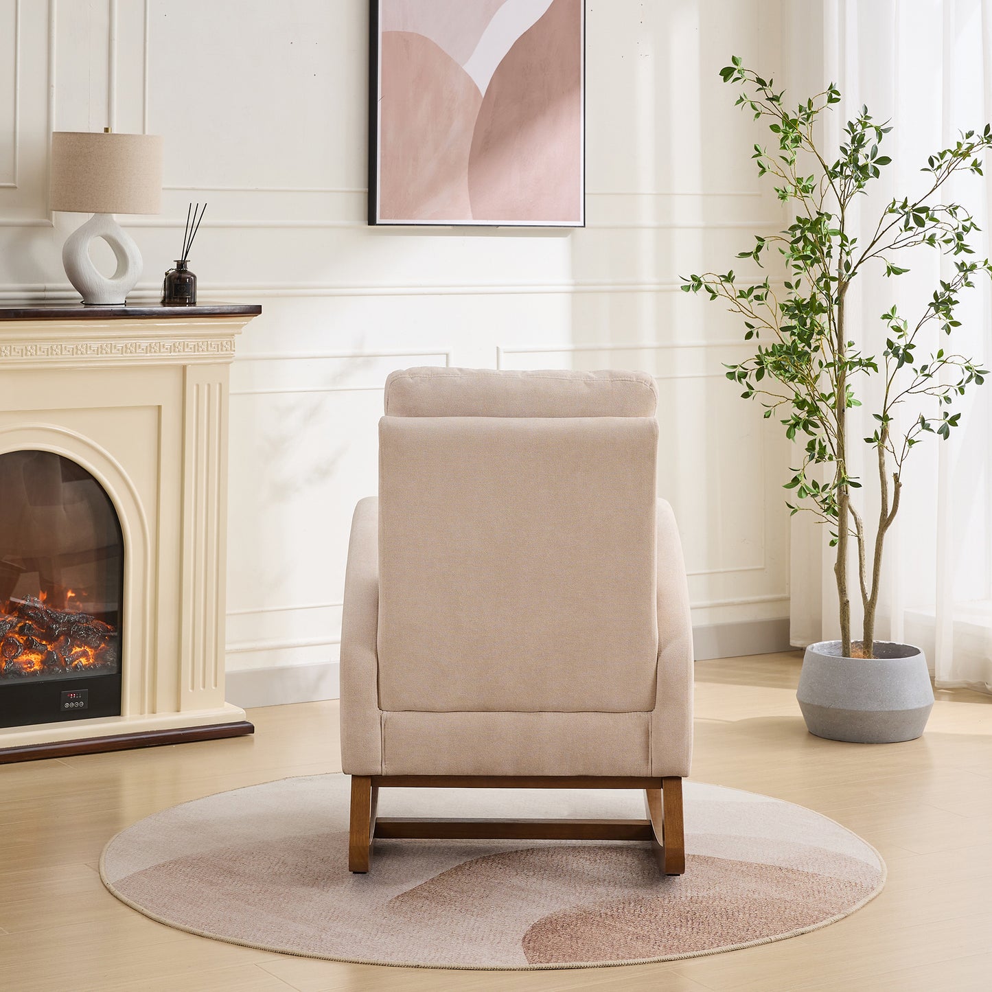 Lester Rocking Chair - Beige