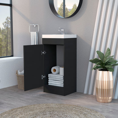 Redmond Rectangle Bathroom Vanity - Black