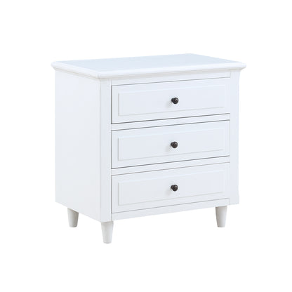 Eleni Wood Nightstand - White