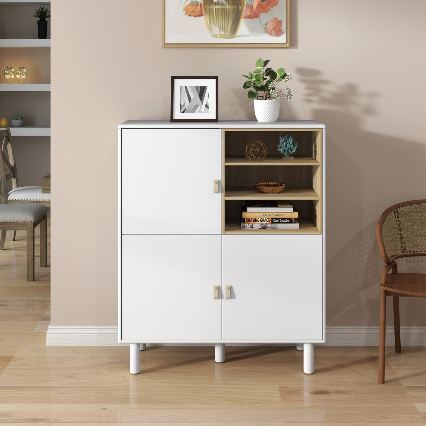 Giga Storage Wooden Cabinet - White