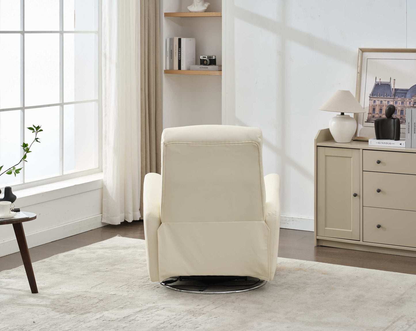 Mosley Swivel Glider Recliner Chair - White