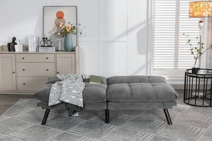 Vega Convertible Folding Modern Sofa Bed - Light Gray