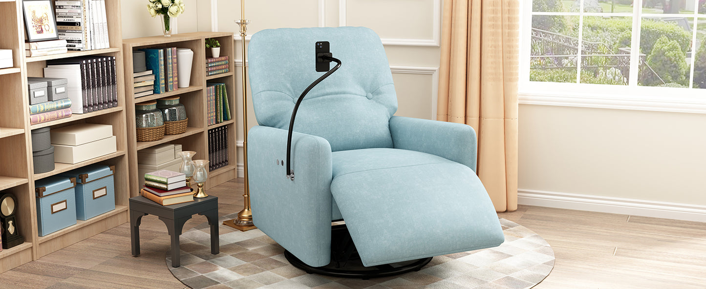 Dax Electric Rocking Motion Recliner - Blue