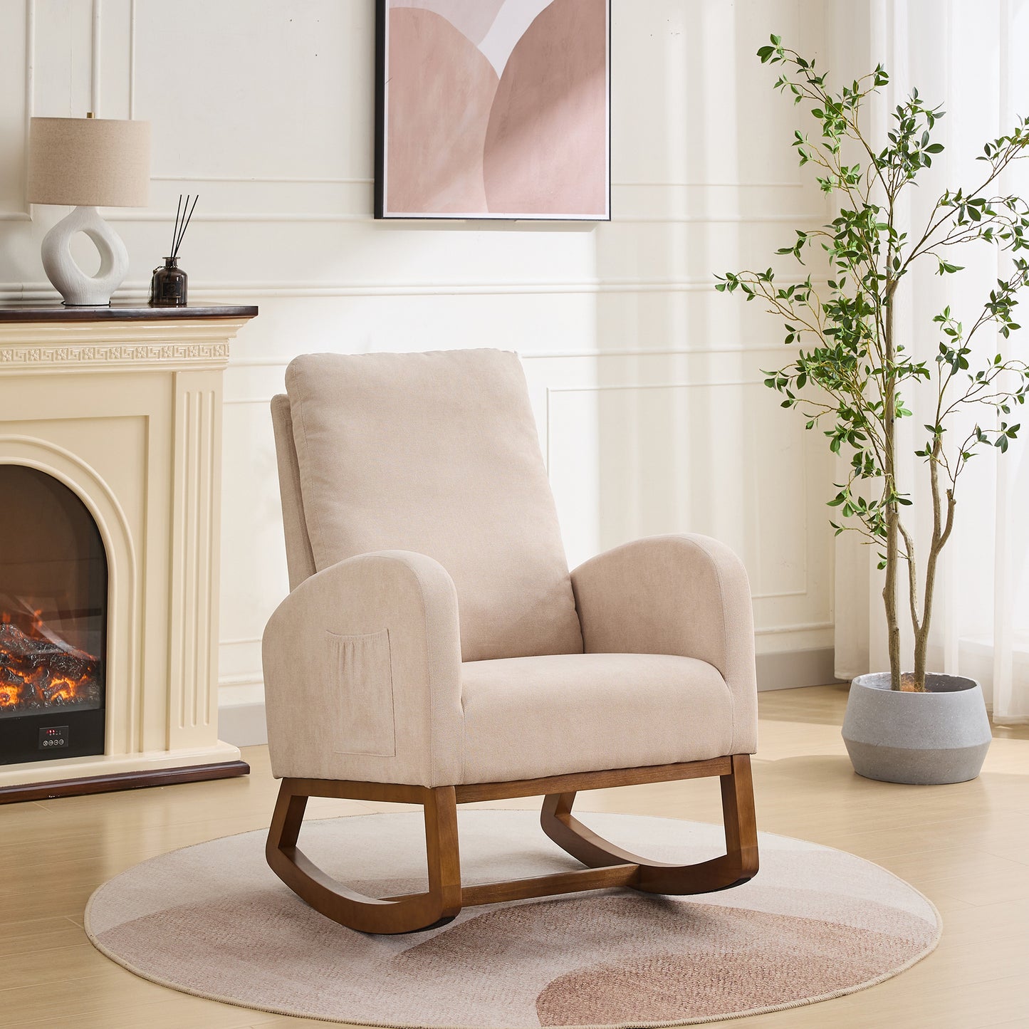 Lester Rocking Chair - Beige