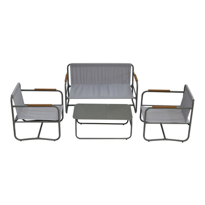 Julio 4 Pc Outdoor Patio Seating Set - Gray