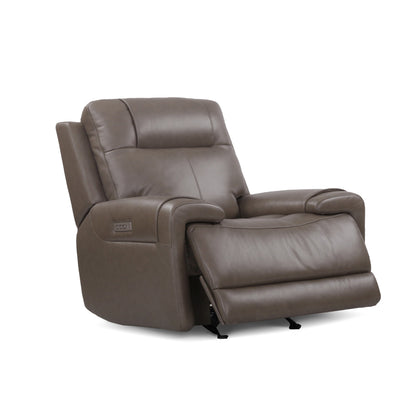 Zarno Genuine Leather Power Recliner  - Tan