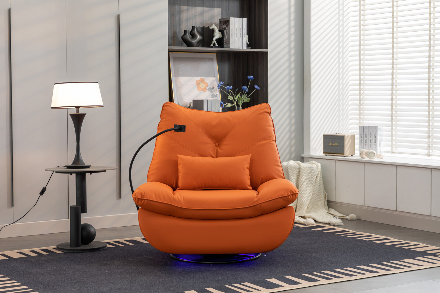 Bravo 270 Swivel Glider Recliner Chair - Orange