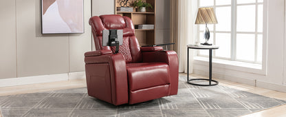 Comfort Max 270 Degree Swivel Power Recliner - Red