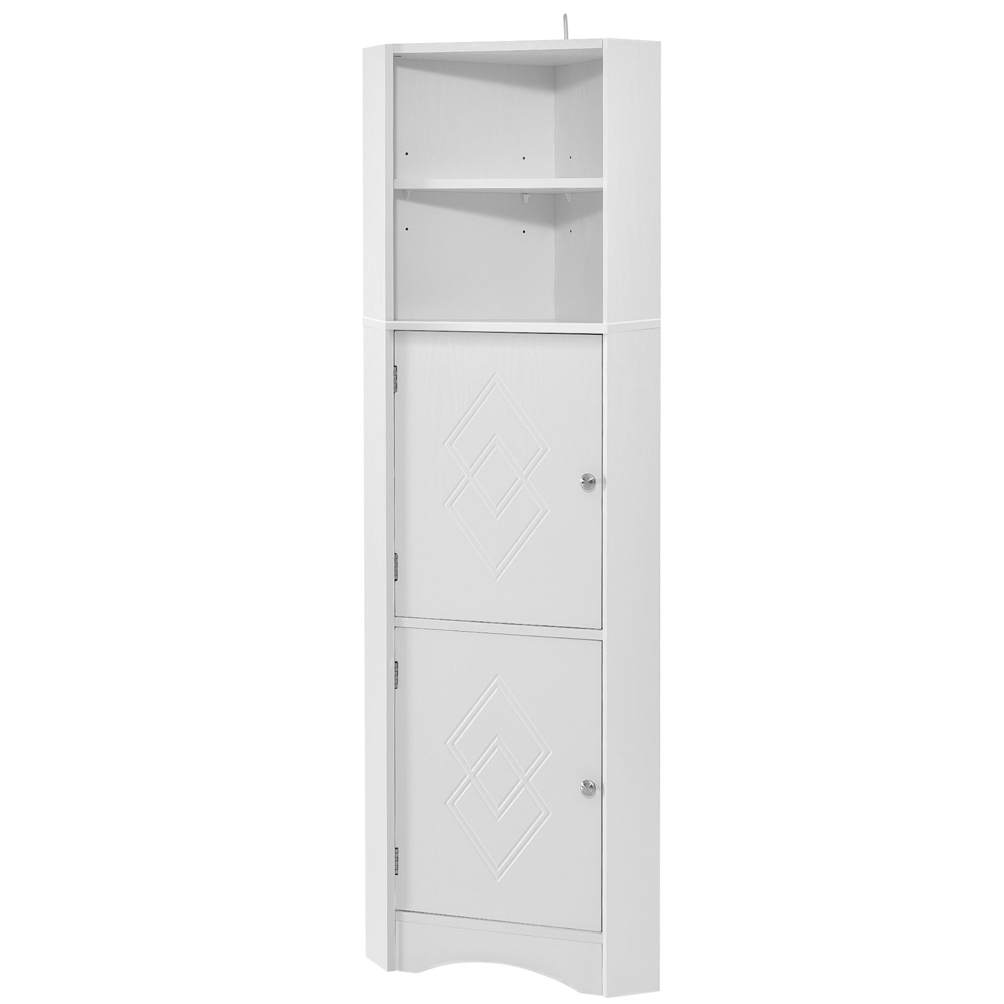 Skyward Bathroom Corner Cabinet - White