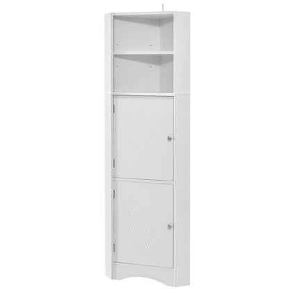 Skyward Bathroom Corner Cabinet - White