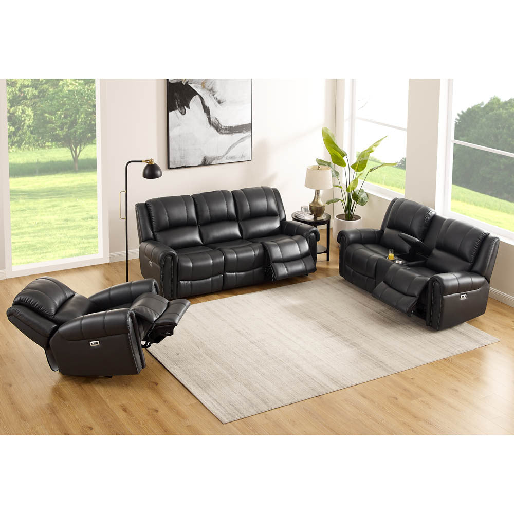 Humza Power Zero Gravity Reclining Loveseat - Black