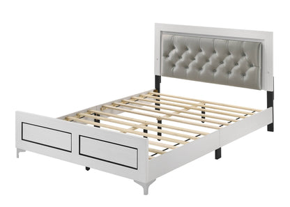 Casilda Queen Size Bed w/LED - Gray