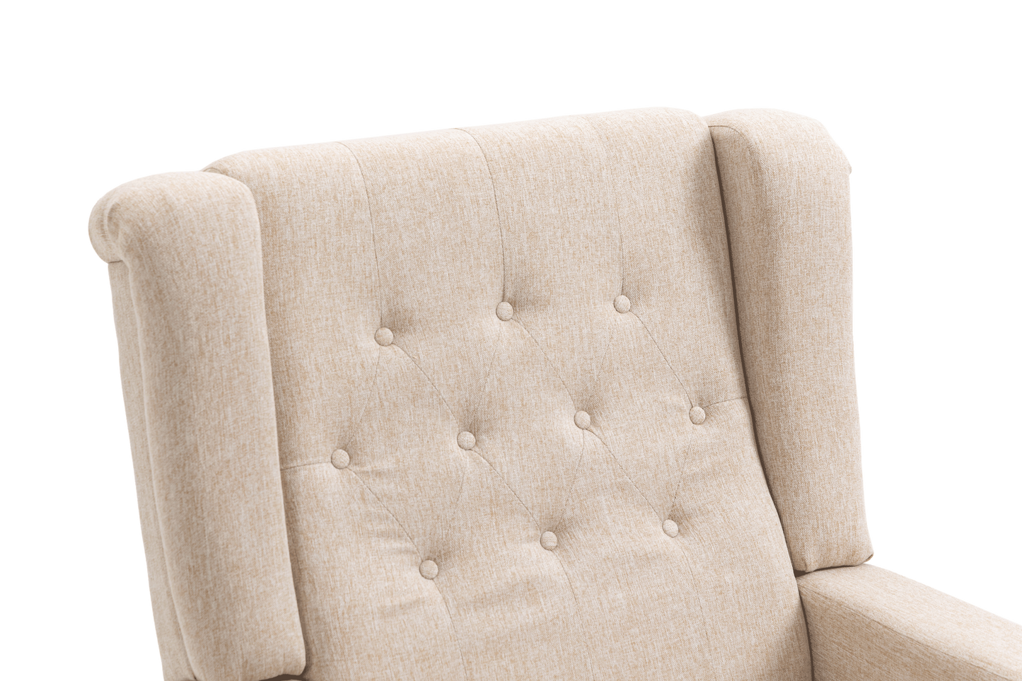 Cole Arm Pushing Fabric Recliner  - Khaki