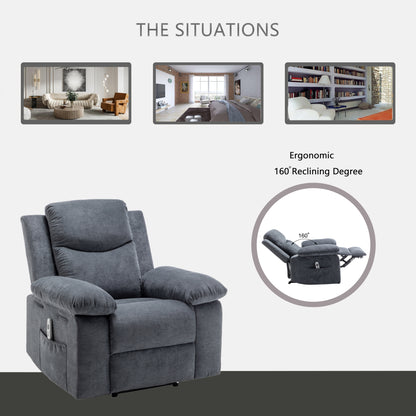 Aether Power Recliner Chair with Adjustable Massage Function - Dark Gray