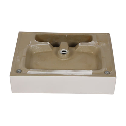 Bathroom Console Sink with White Basin Gold Legs