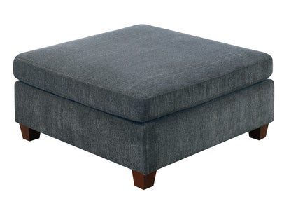 Verma Grey Chenille Modular Sectional 8pc Set 2x Corner Wedge 4x Armless Chairs and 2x Ottomans