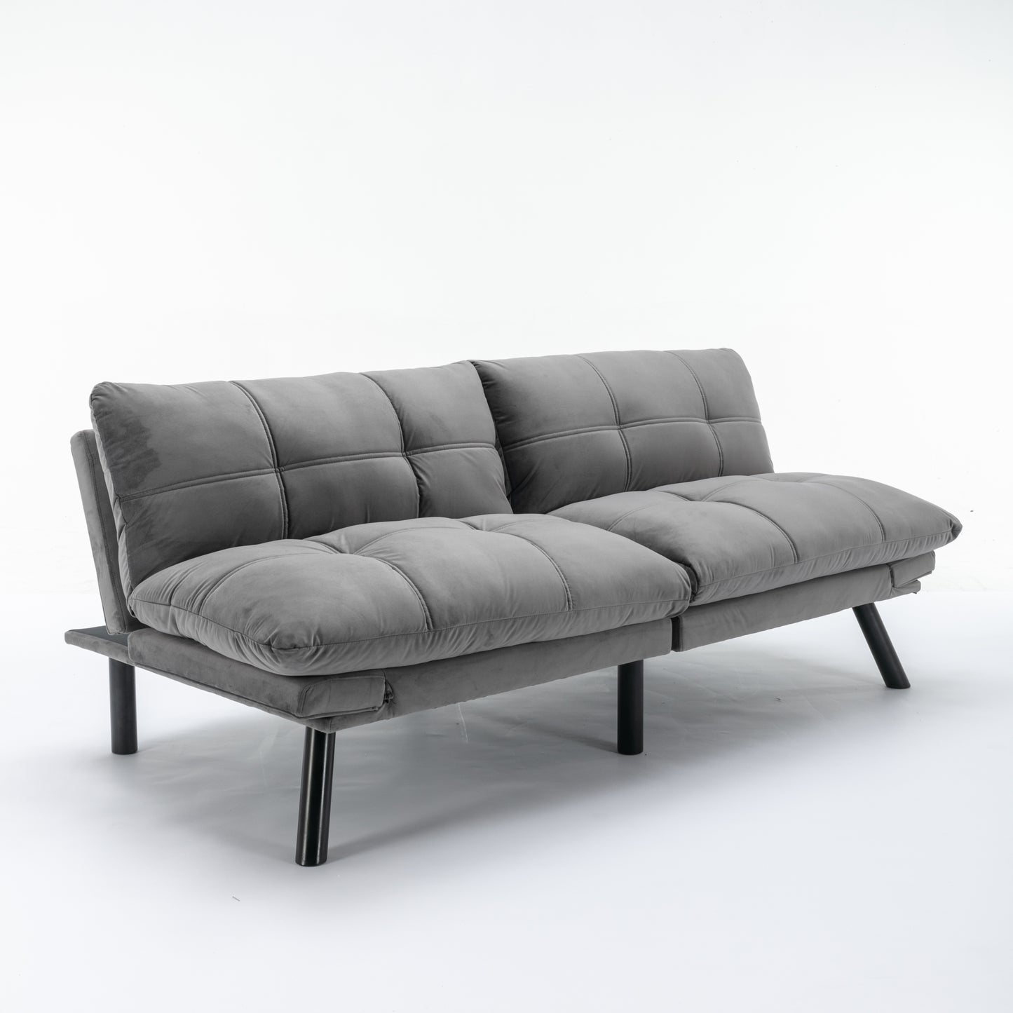 Vega Convertible Folding Modern Sofa Bed - Light Gray