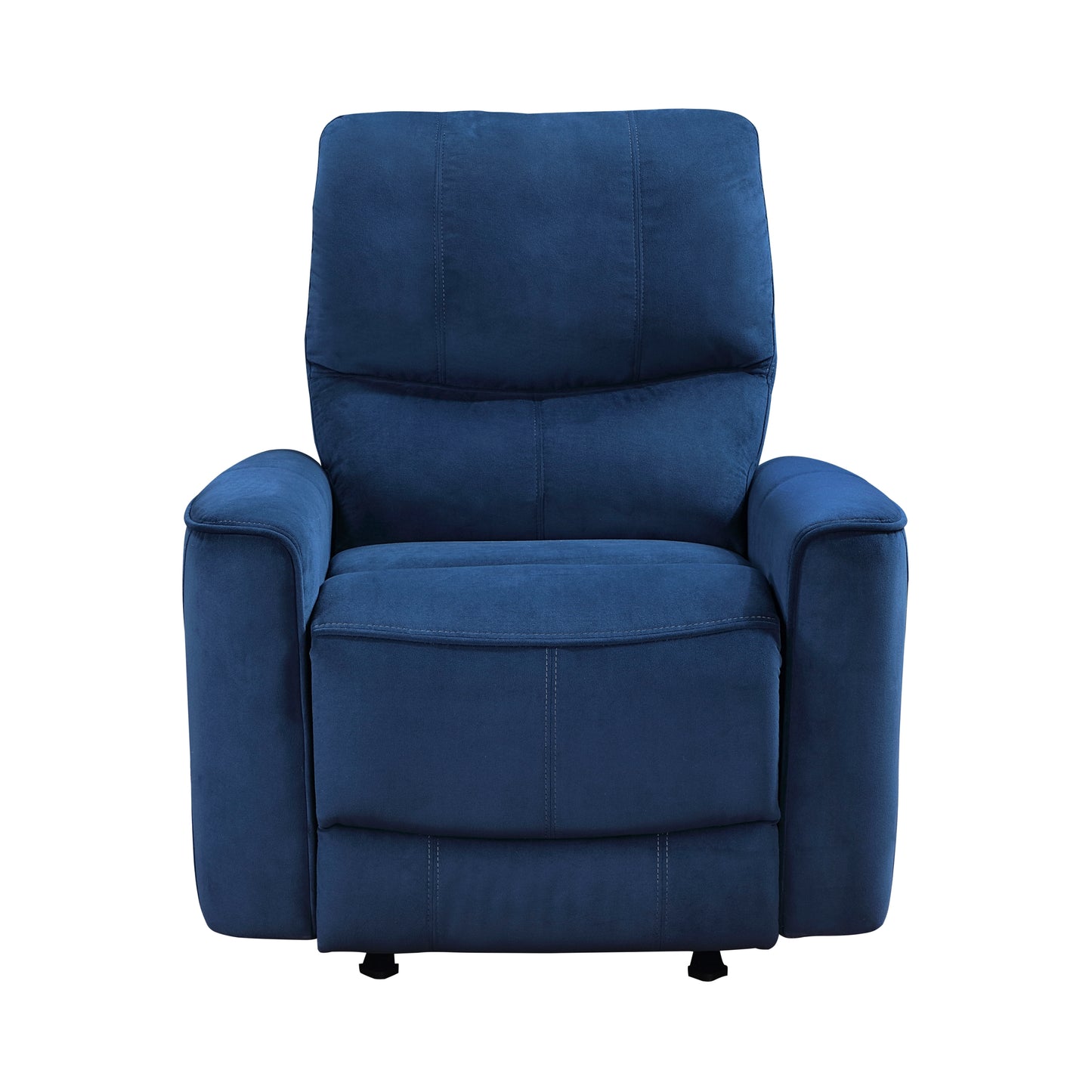 Amari Velvet Upholstery Reclining Chair - Navy Blue