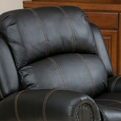 Ventura PU Glider Recliner Chair - Black