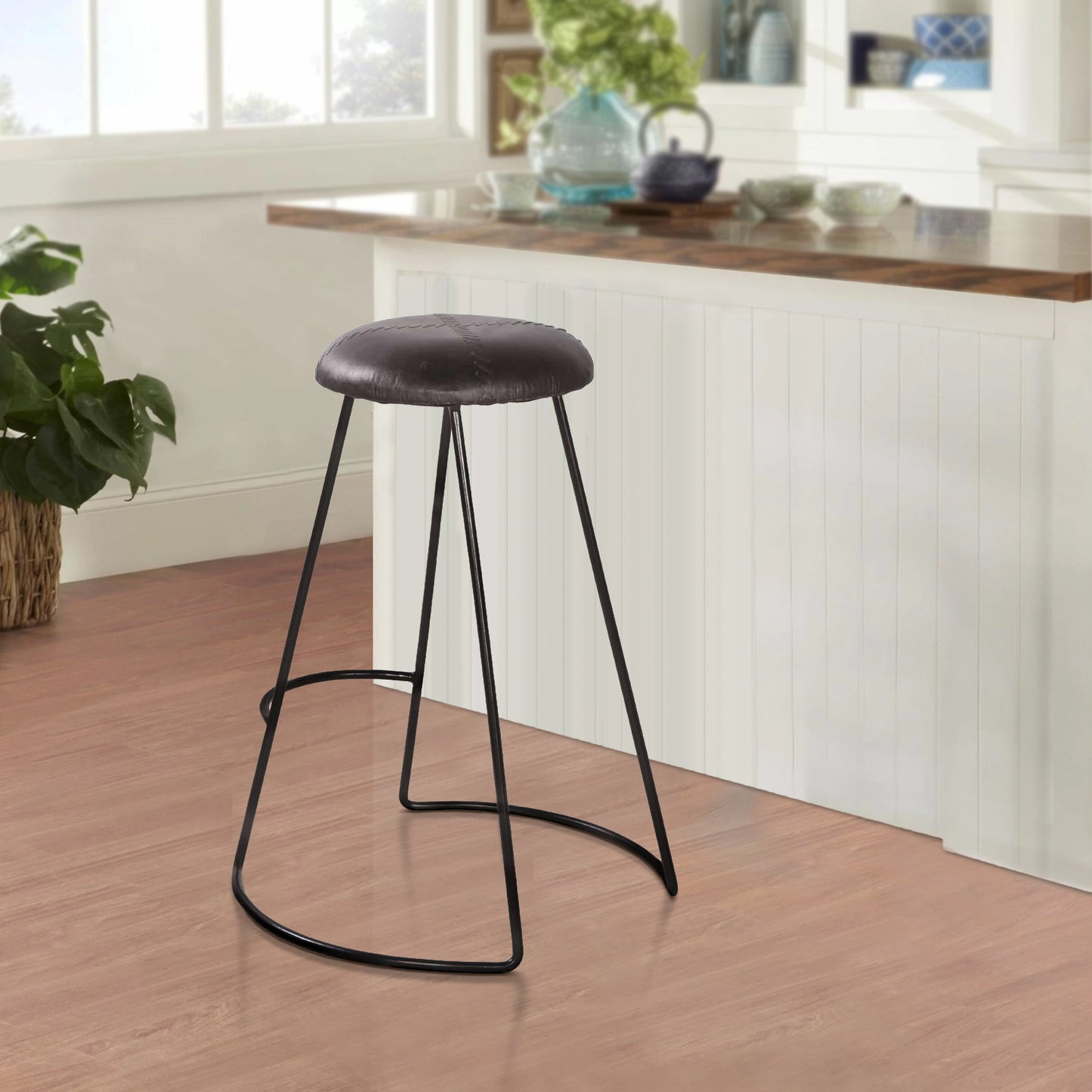 Stitch Counter Height Stool - Black