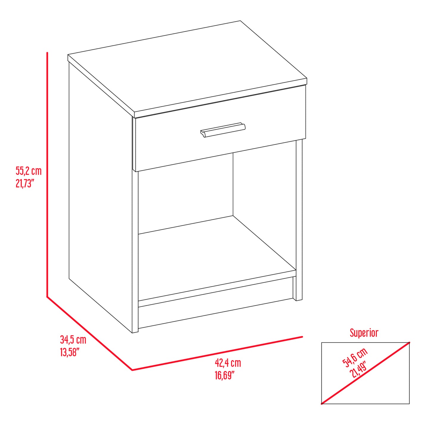 Merimac Nightstand - Black