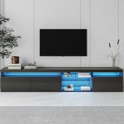 Ritz TV Stand with LED Color Changing Lights - Black