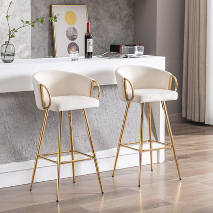 Sip Bar Stools 30 Inch - Cream  Set of 2