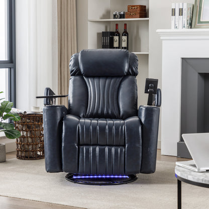 Comfort Max 270 Degree Swivel Power Recliner - Blue