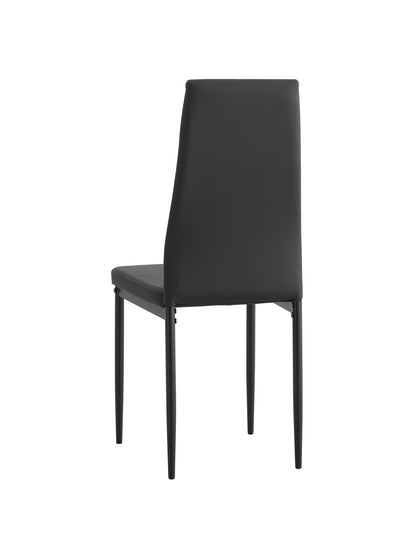 Emporium 5pc Dining Set Table 4x Side Chairs - Black