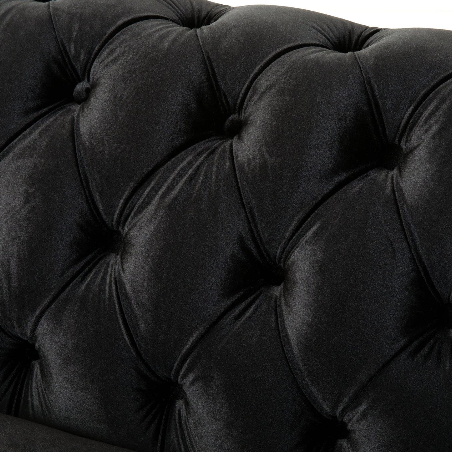 Vivalux Velvet Loveseat Sofa - Dark Gray