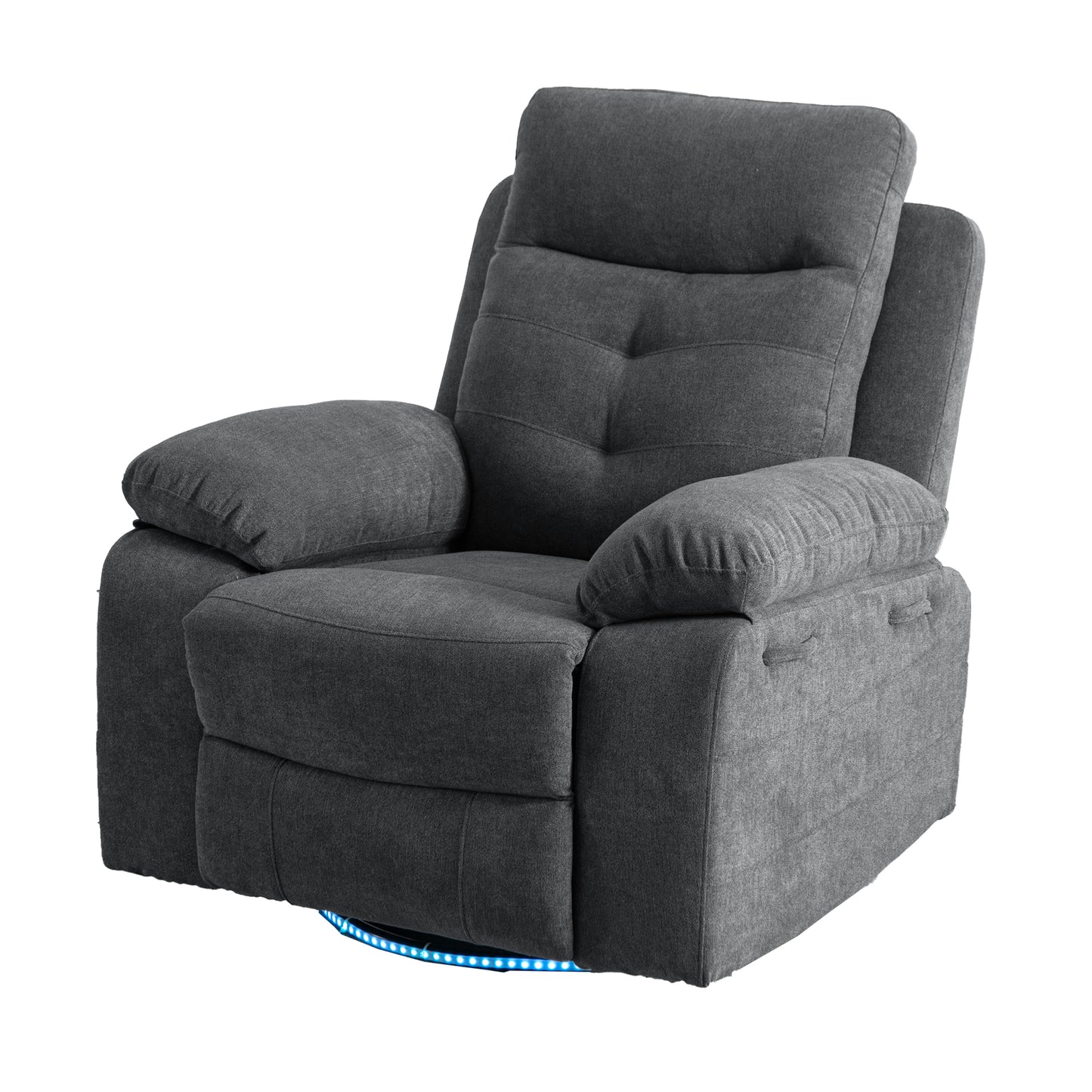 Aspen Power Recliner Glider Chair With Bluetooth Speaker - Dark Gray