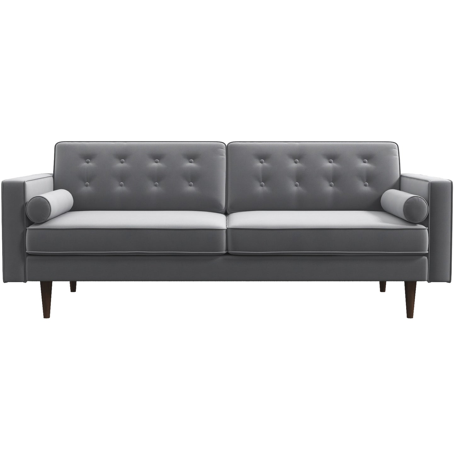 Casey Velvet Loveseat - Gray