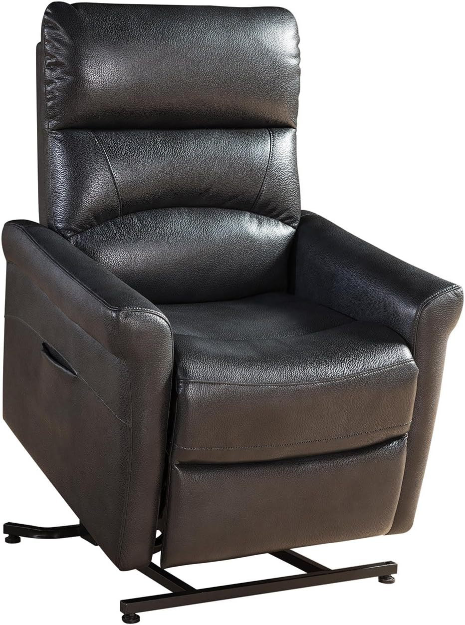 Onyx Faux Leather Upholstered Power Reclining Chair - Charcoal