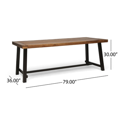 Melita Patio Wood Dining Table -  Teak