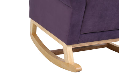 Jarvis Velvet Rocking Chair - Purple