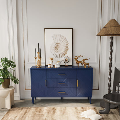 Kole 2-Door 3-Drawer Cabinet - Navy Blue