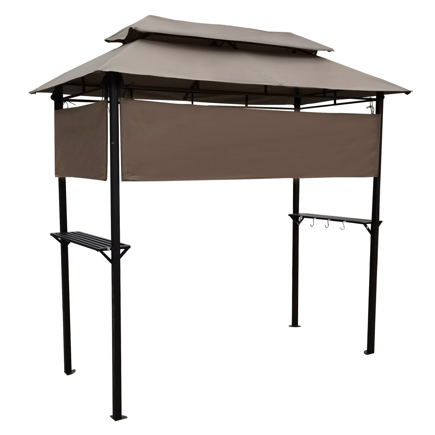 Summer 8x4 ft  Metal Gazebo with Soft Top Canopy - Beige