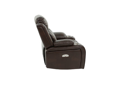 Parker Gel Leatherette Power Motion Recliner Chair - Brown