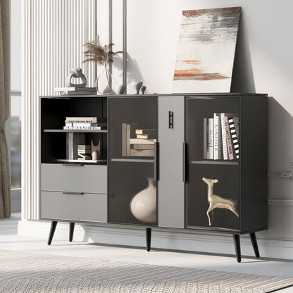 Bella Storage Cabinet - Black/Gray