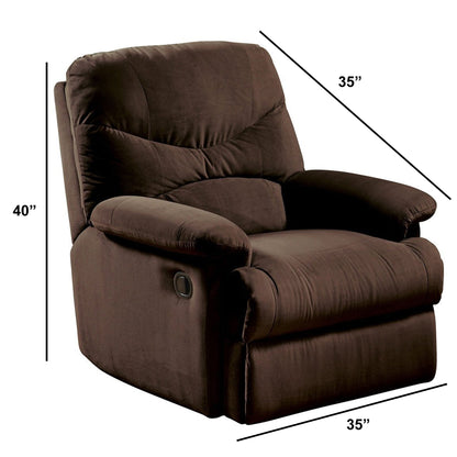 Arcadia Microfiber Glider Recliner - Brown