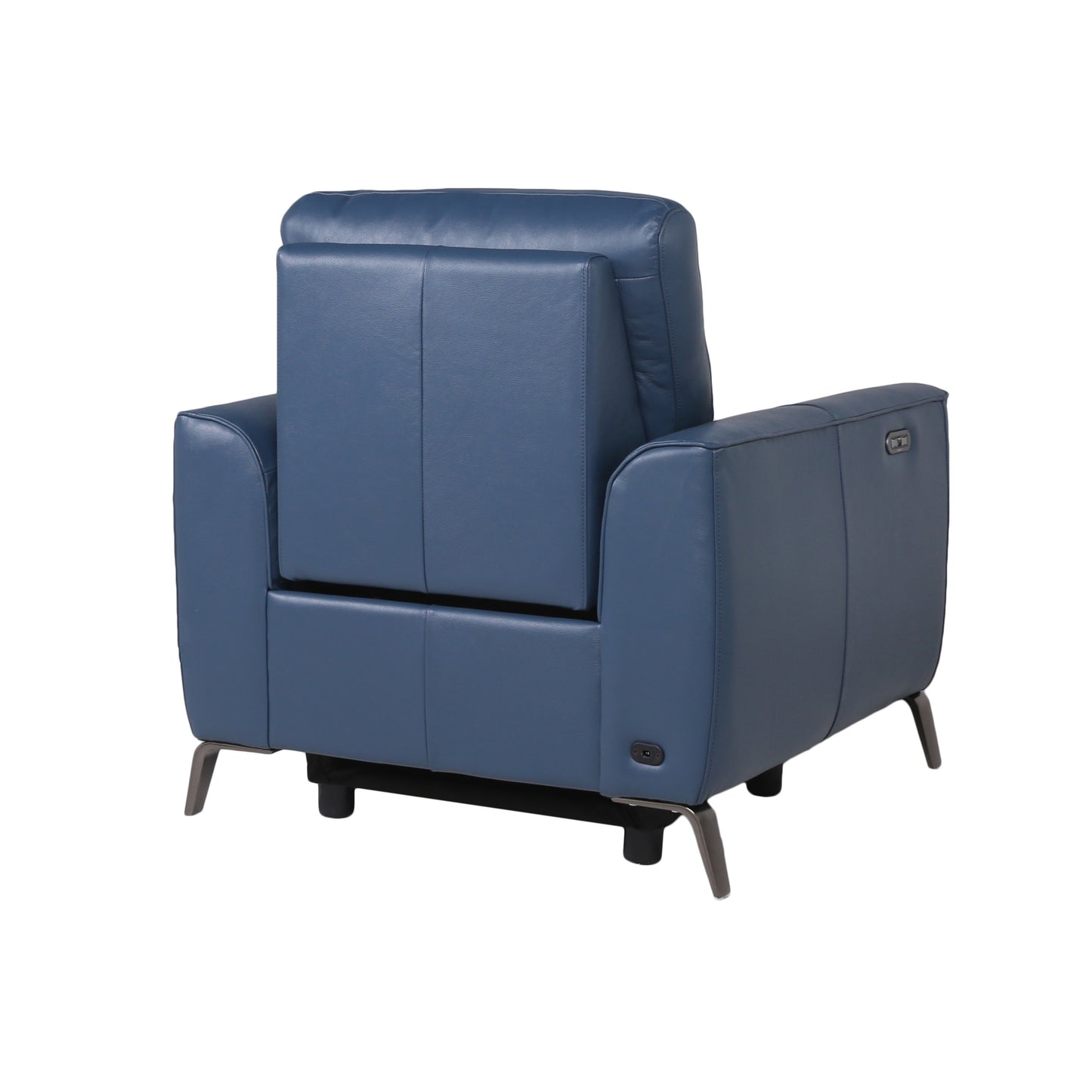 Wall B Ocean Blue Leather Reclining Chair