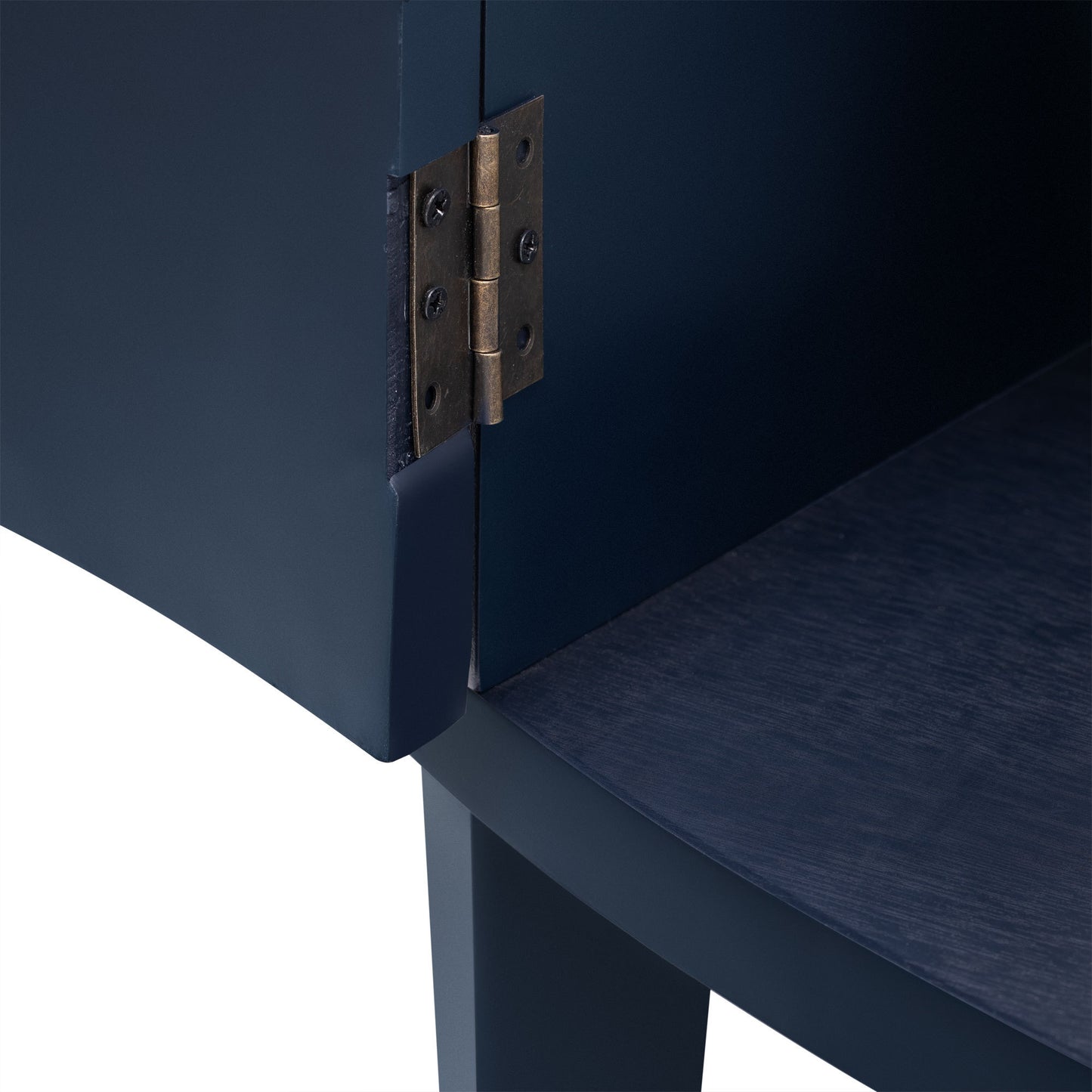 Hobs Curved Design Storage Cabinet - Navy Blue