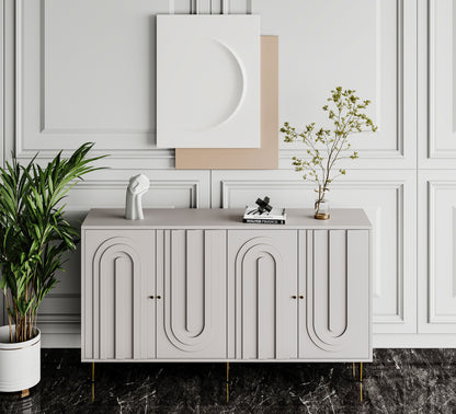 Jana Wooden Cabinet Sideboard - Gray