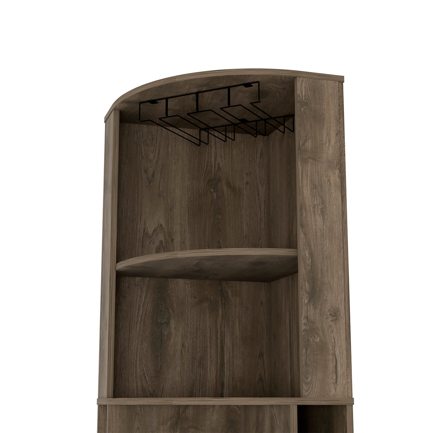 Nikita Corner Bar Cabinet - Dark Brown